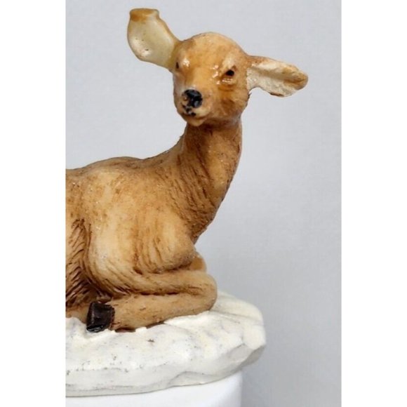Lemax Kneeling Deer Miniature Shelf Sitter Home Decor Animal - Picture 2 of 12